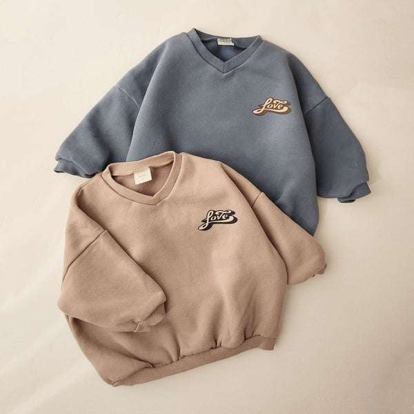 Kids V-neck Love Sweatshirt (2-6y) - 2 Colors
