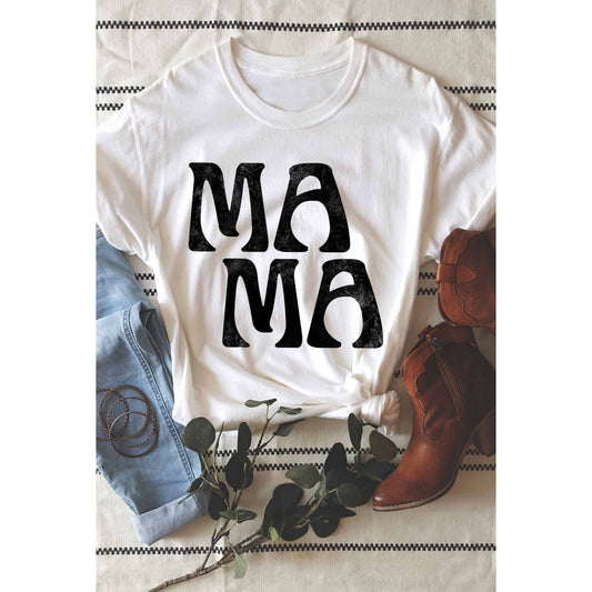 MAMA Graphic Tee - White - AT NOON STORE