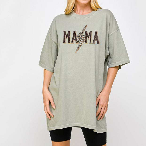 MAMA Voltage Graphic Tee - Sandstone - AT NOON STORE