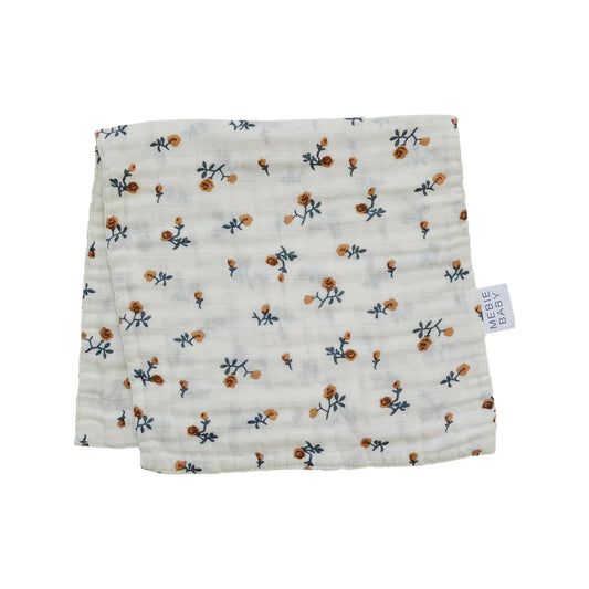 Mebie Cream Floral Burp Cloth - AT NOON STORE