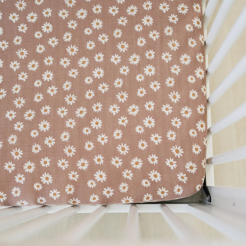 Mebie Daisy Dream Muslin Crib Sheet - AT NOON STORE
