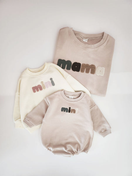 Baby Mini Sweatshirt Romper (0-18m) - Ivory - AT NOON STORE