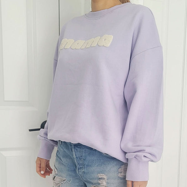 Oversized Mama Sweatshirt - Sweet Lavender