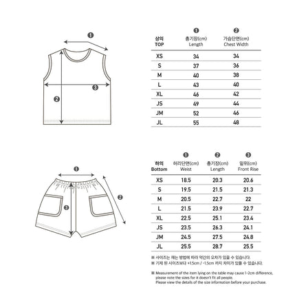 Toddler Cotton Sleeveless Pocket Top and Shorts Set (3-4y)- Charcoal - AT NOON STORE