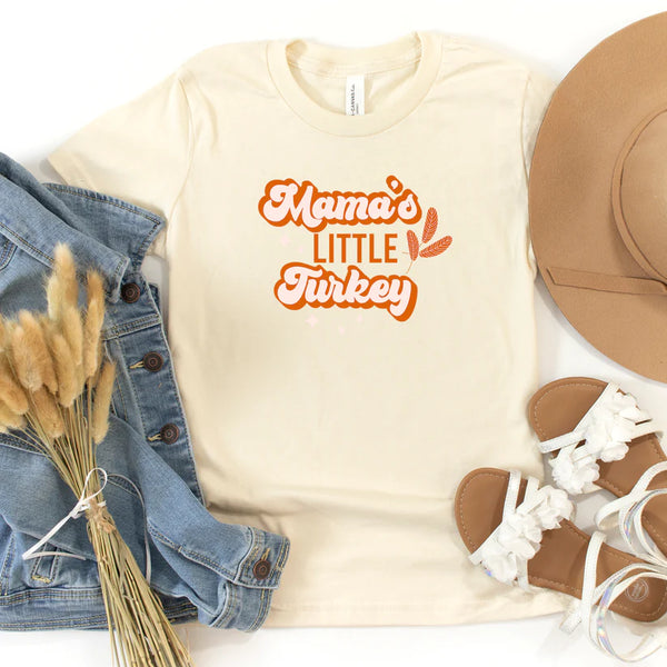 Toddler Mama's Little Turkey Tee (2-5T) - Cream - AT NOON STORE