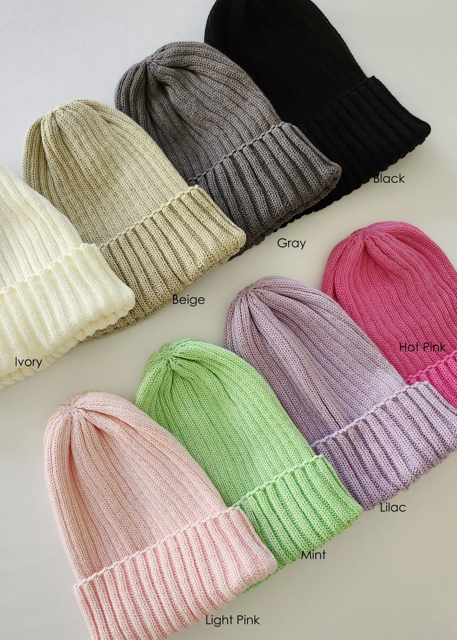 Toddler Spring Ribbed Beanie (2-5y) - 8 Colors - AT NOON STORE