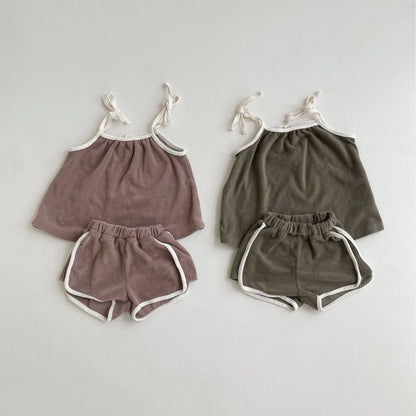 Toddler Towel Cloth Cami and Shorts Set (1-5y) - 2 Colors - AT NOON STORE
