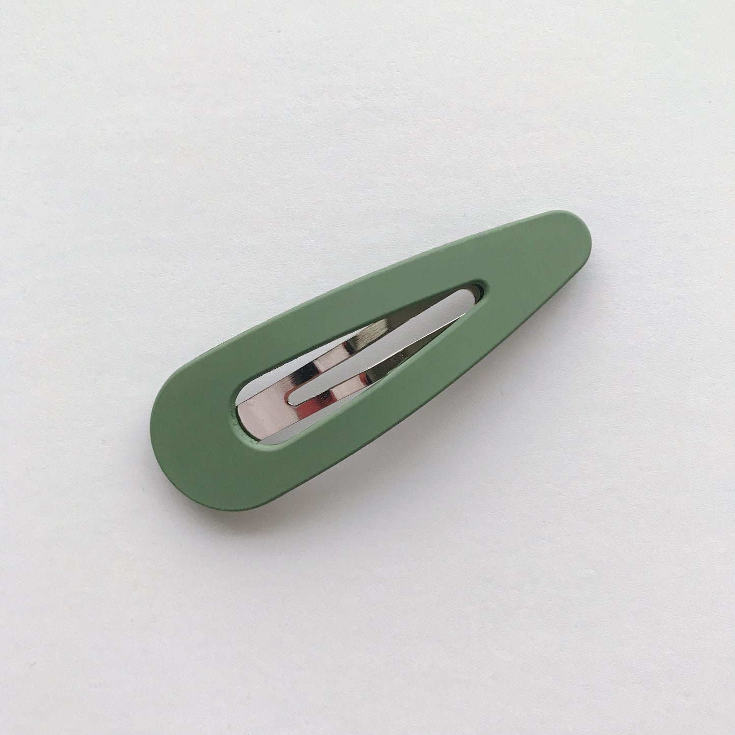 Matte Jumbo Snap Hair Clips - Green - AT NOON STORE