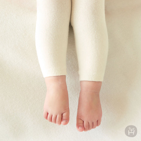 Baby Clara Leggings (0-24m) - Cream - AT NOON STORE