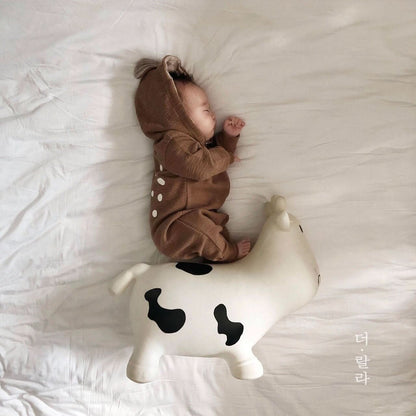 Baby Bambi Hooded Jumpsuit - Gray kids outfit
