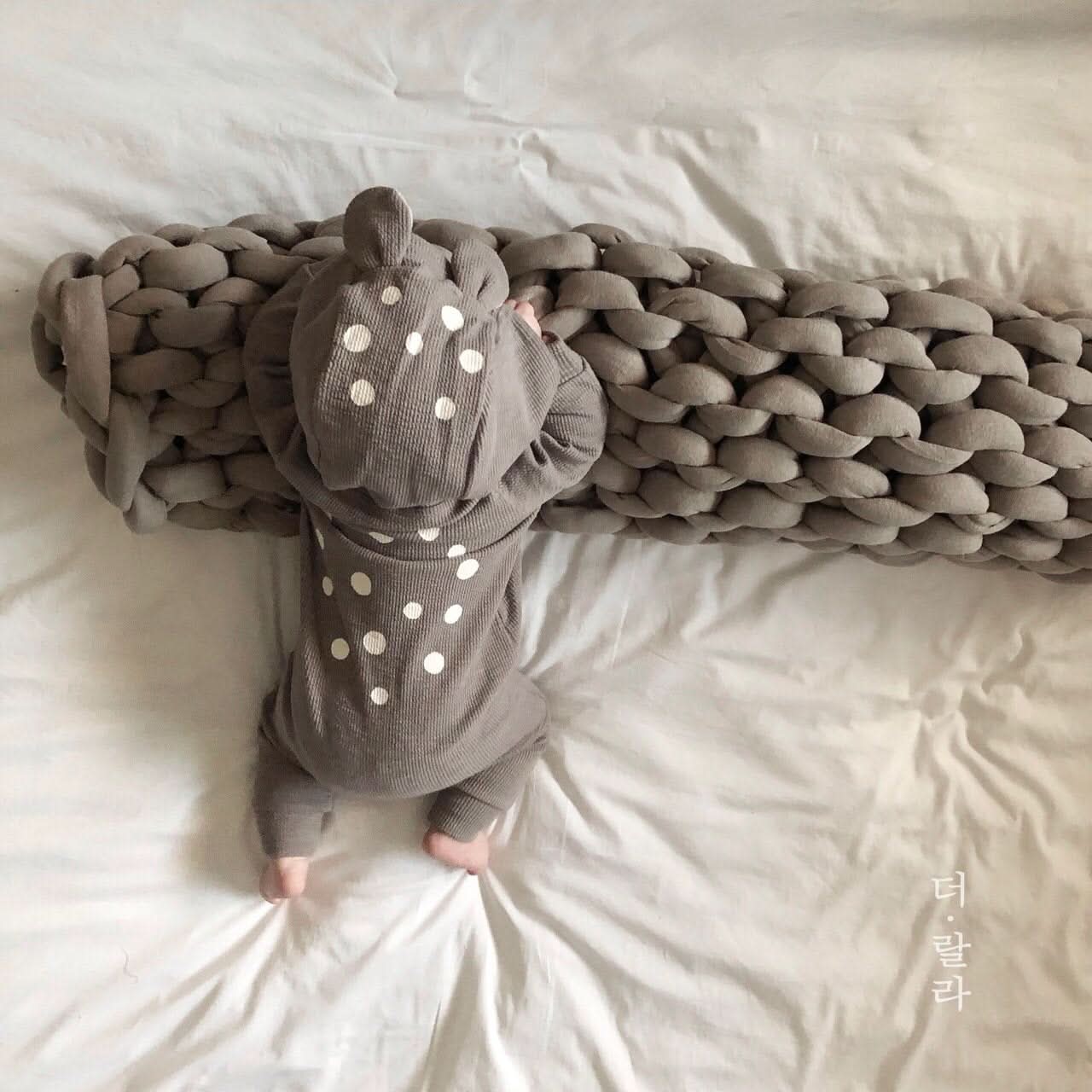 Baby Bambi Hooded Jumpsuit - Gray kids outfit