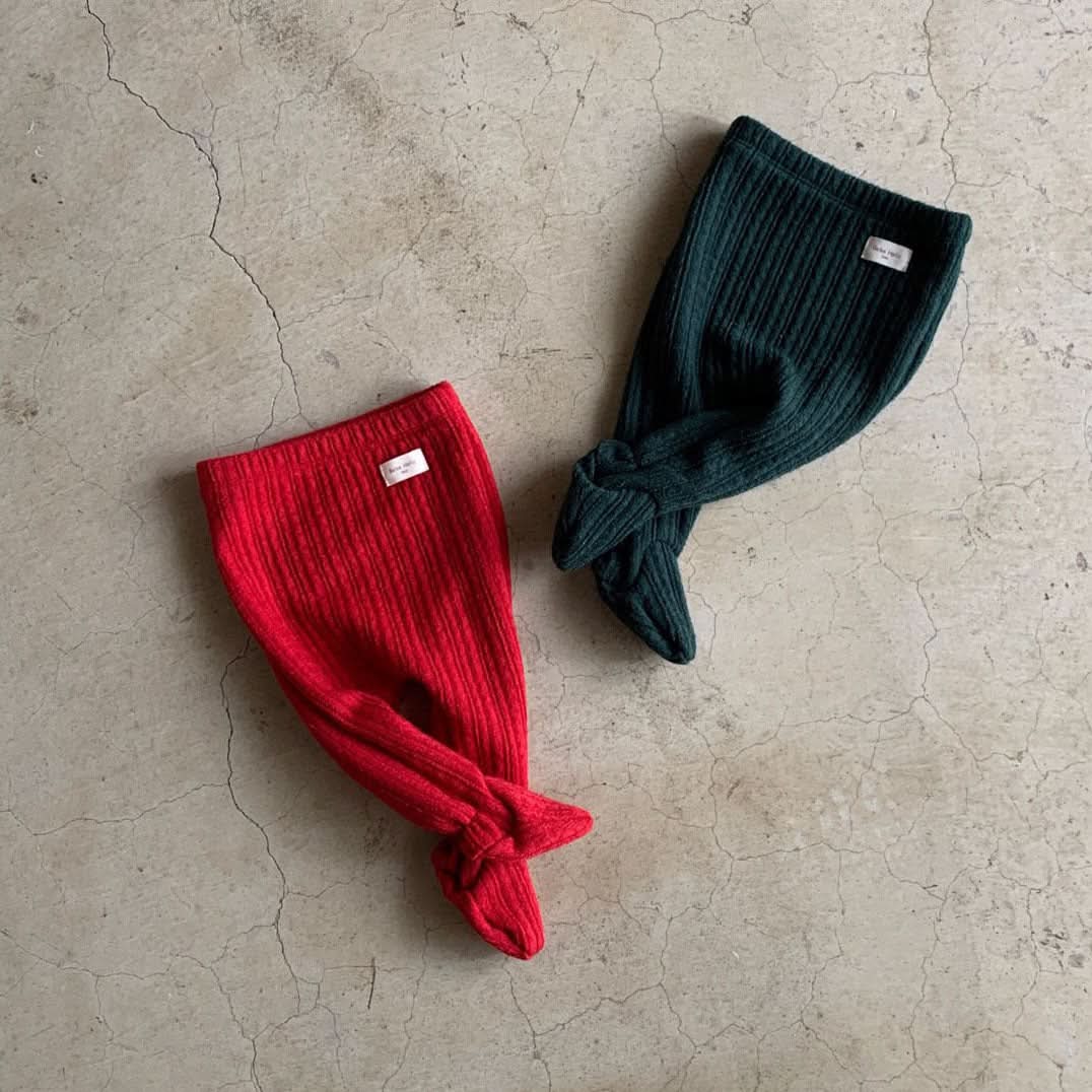 Baby BH Cable Ribbed Footed Pants (3 - 6m) - 2 Colors kids outfit