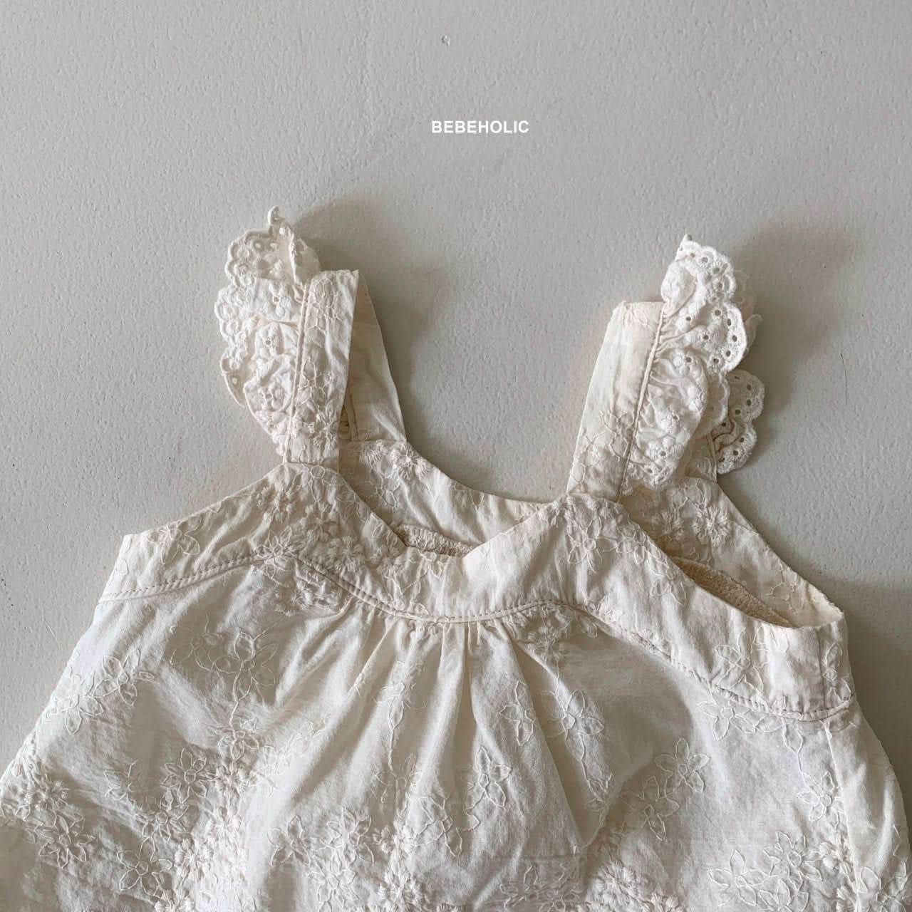 Baby BH Embroidery Ruffle - Sleeve Top (3 - 18m) - 2 Colors kids outfit