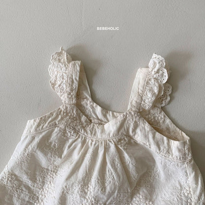 Baby BH Embroidery Ruffle - Sleeve Top (3 - 18m) - 2 Colors kids outfit