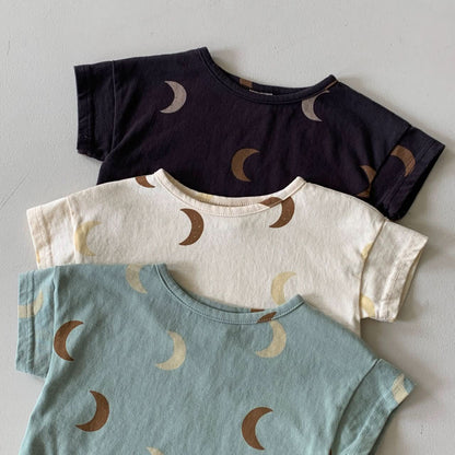 Baby BH Moon Print T-Shirt (3 - 18m) - 3 Colors kids outfit