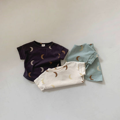 Baby BH Moon Print T-Shirt (3 - 18m) - 3 Colors kids outfit