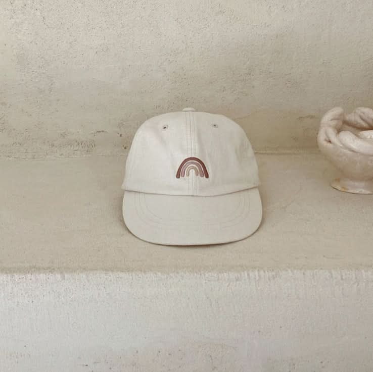Baby BH Rainbow Baseball Cap (3 - 24m) - Cream kids outfit
