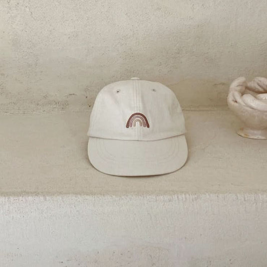 Baby BH Rainbow Baseball Cap (3 - 24m) - Cream kids outfit