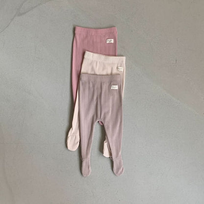 Baby BH Ribbed Footed Leggings (3 - 18m) - 3 Colors kids outfit