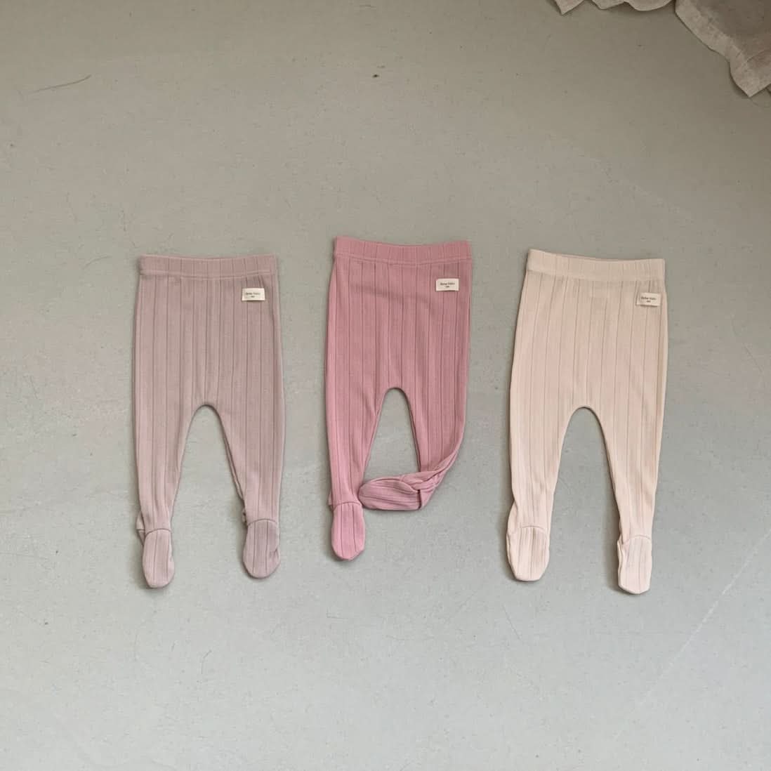 Baby BH Ribbed Footed Leggings (3 - 18m) - 3 Colors kids outfit