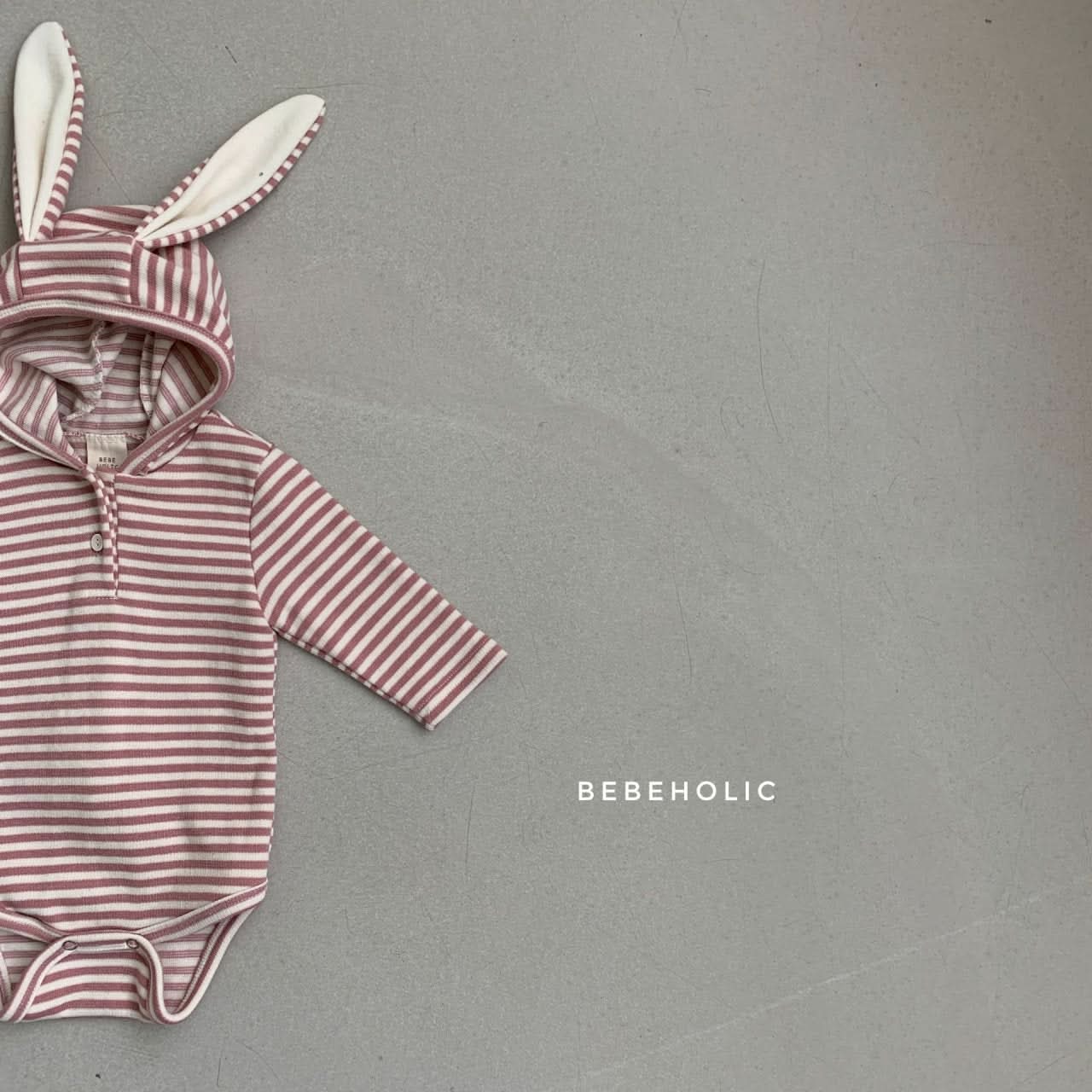 Baby BH Striped Bunny Romper (12 - 18m) - Pink kids outfit