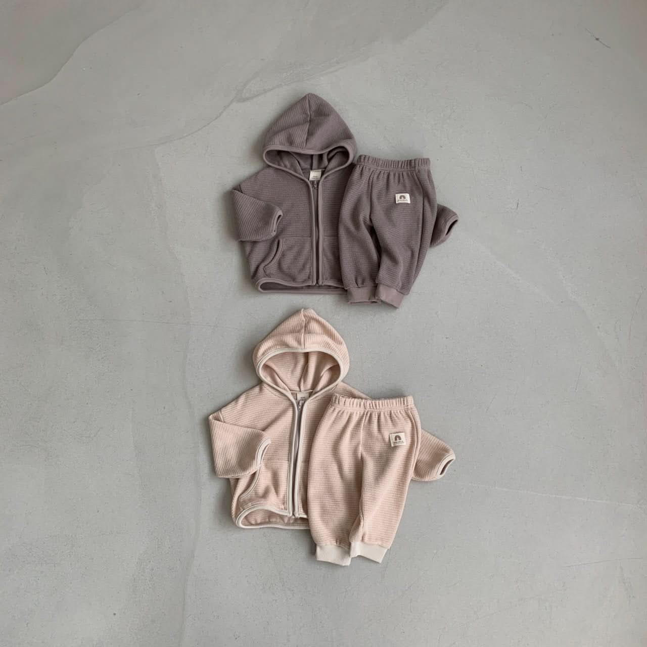 Baby BH Waffle Zip - Up Hoodie (3 - 18m) - 2 Colors kids outfit