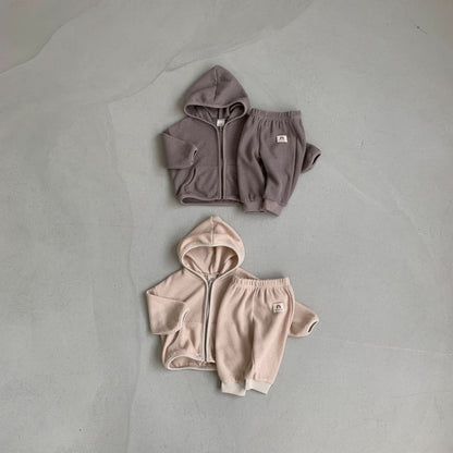 Baby BH Waffle Zip - Up Hoodie (3 - 18m) - 2 Colors kids outfit