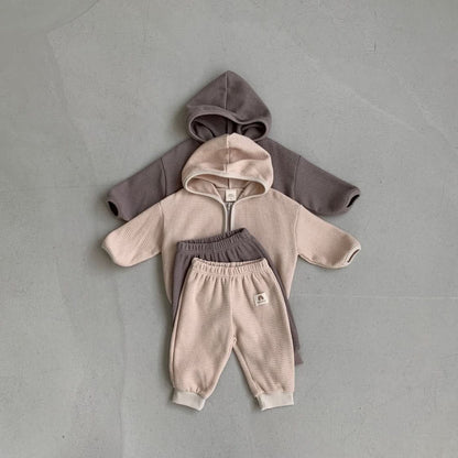 Baby BH Waffle Zip - Up Hoodie (3 - 18m) - 2 Colors kids outfit