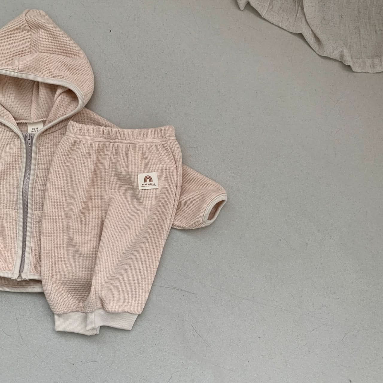 Baby BH Waffle Zip - Up Hoodie (3 - 18m) - 2 Colors kids outfit