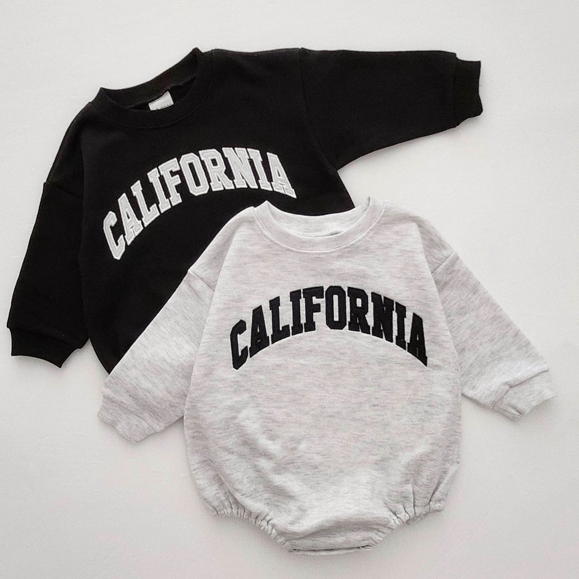 Baby California Sweatshirt Romper (0 - 18m) - Black kids outfit