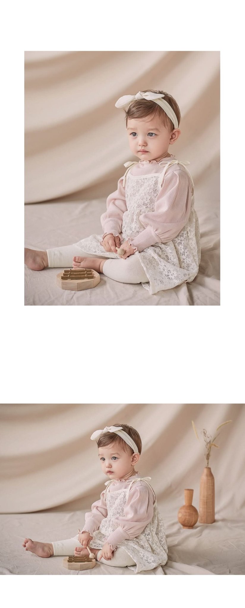 Baby Clara Plain Leggings (0 - 24m) - Cream kids outfit