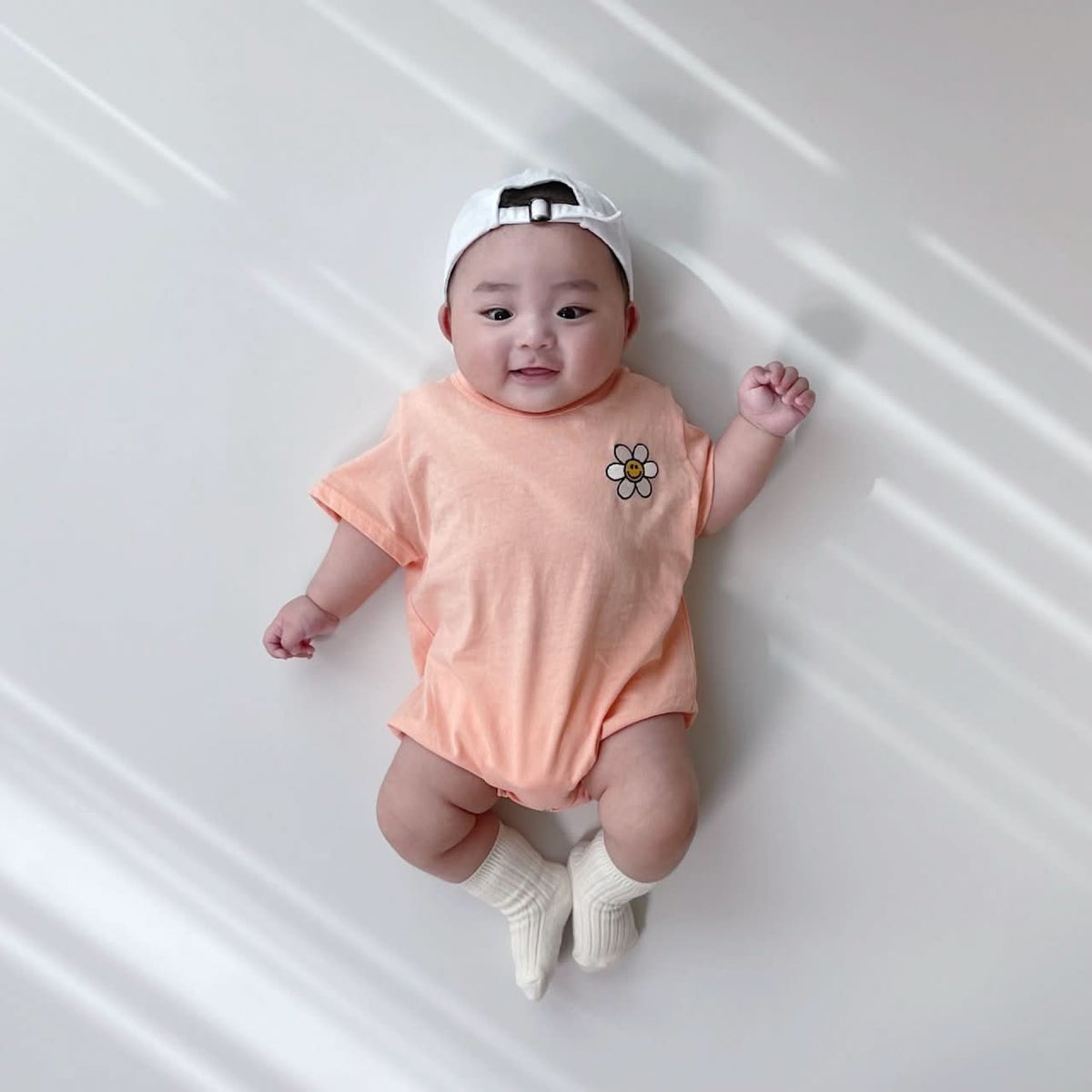 Baby Daisy Embroidery T-Shirt Romper (3-12m) - Lilac kids outfit