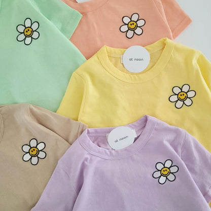 Baby Daisy Embroidery T-Shirt Romper (3-12m) - Lilac kids outfit