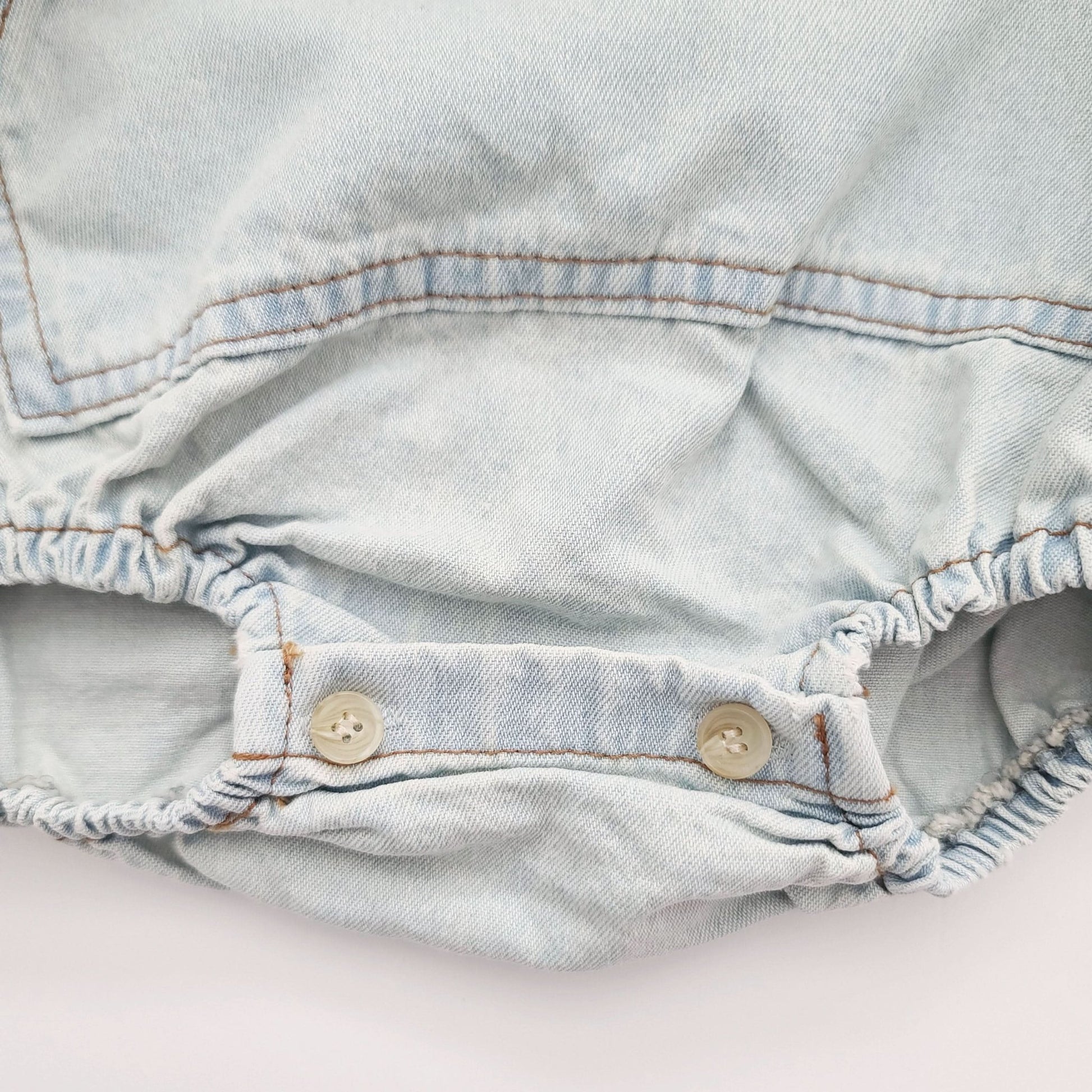 Baby Denim Shirt Romper (4 - 9m) kids outfit