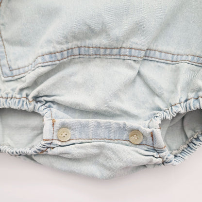 Baby Denim Shirt Romper (4 - 9m) kids outfit
