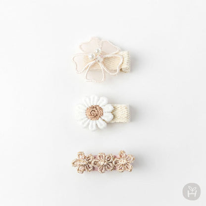 Baby Flower Hair Clip Set (3pk) kids outfit