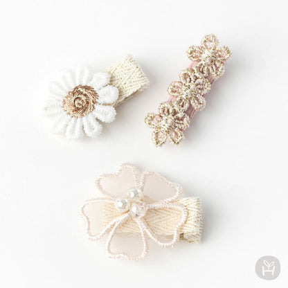 Baby Flower Hair Clip Set (3pk) kids outfit