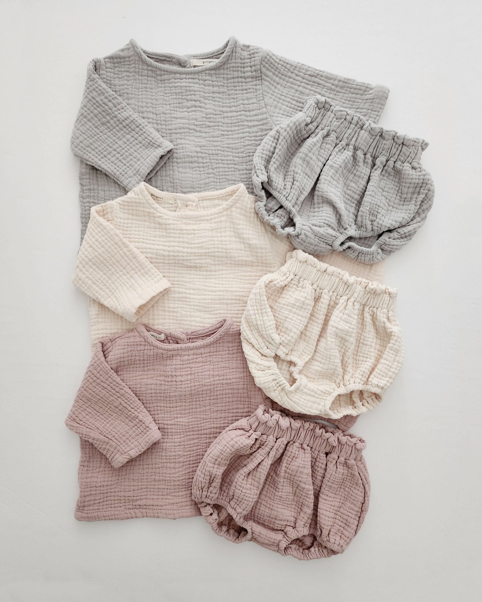 Baby Gauze Cotton Top and Bloomer Shorts Set (6 - 24m) - Mint kids outfit