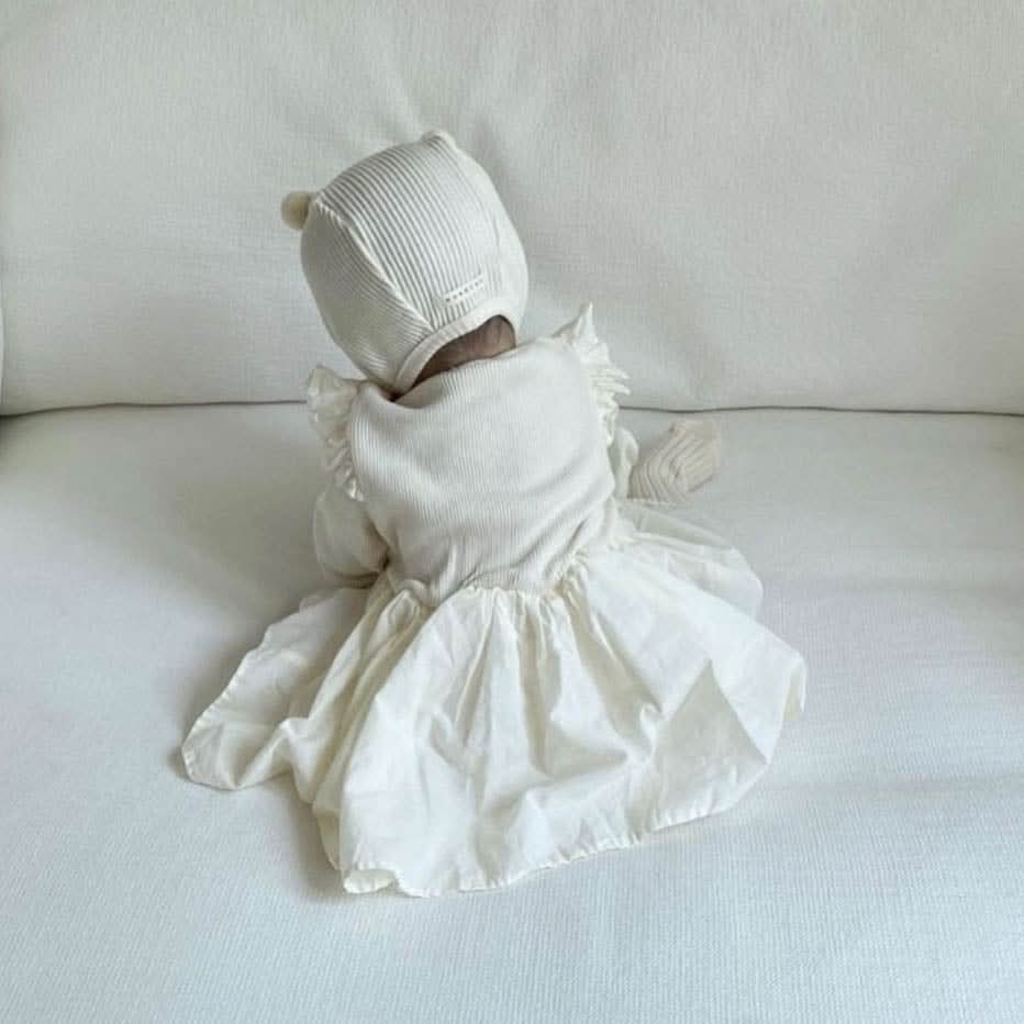 Baby Lace Shoulder Ruffle Tutu Romper (3 - 24m) - 3 Colors kids outfit