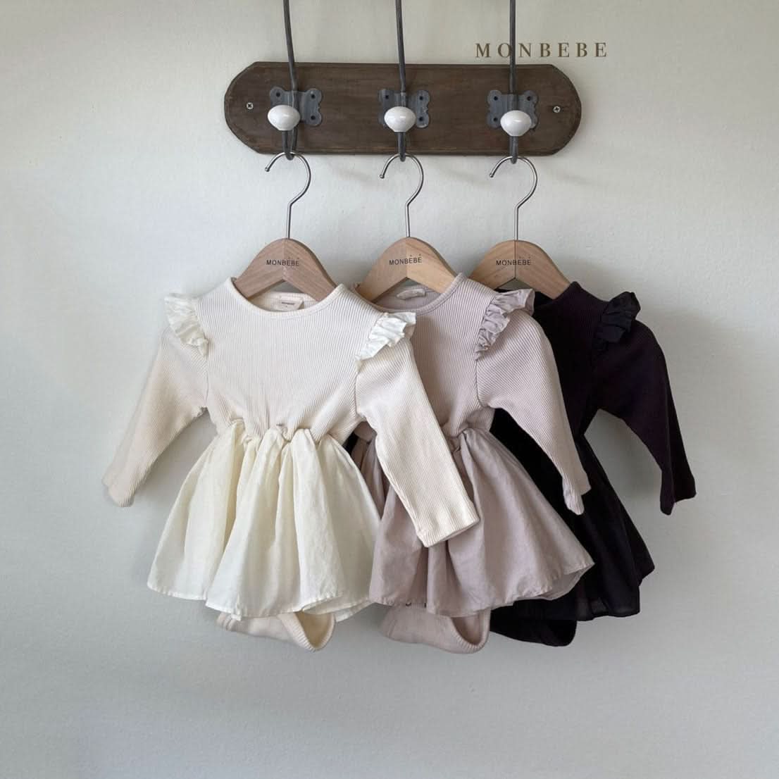 Baby Lace Shoulder Ruffle Tutu Romper (3 - 24m) - 3 Colors kids outfit