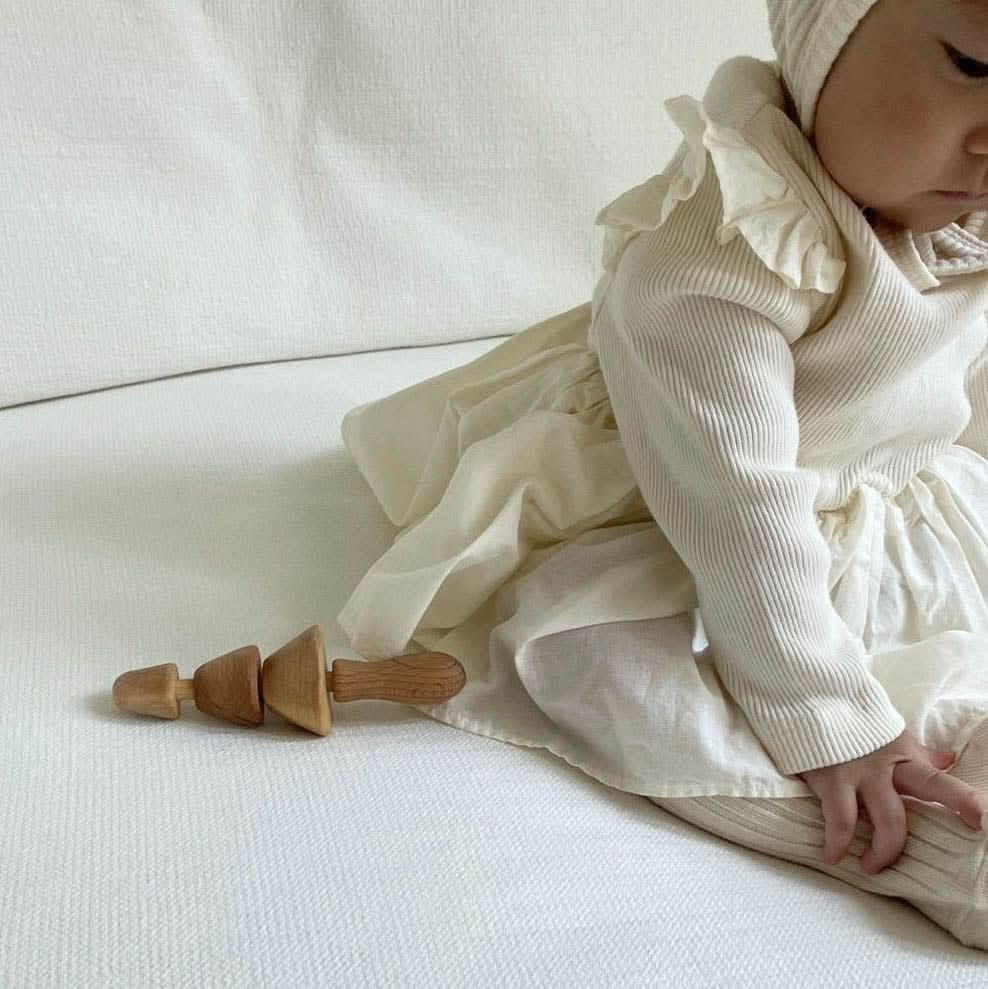 Baby Lace Shoulder Ruffle Tutu Romper (3 - 24m) - 3 Colors kids outfit