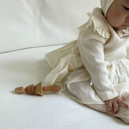 Baby Lace Shoulder Ruffle Tutu Romper (3 - 24m) - 3 Colors kids outfit