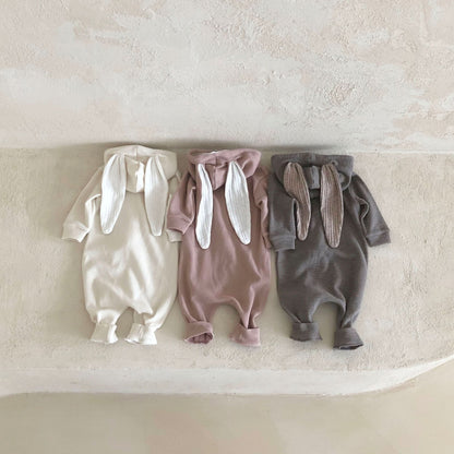 Baby Lala Bunny Hooded Jumpsuit - Pink kids outfit