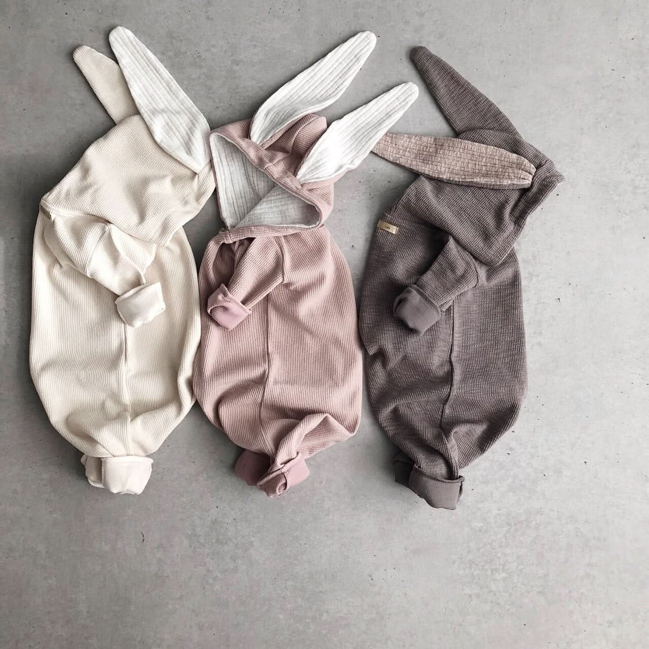 Baby Lala Bunny Hooded Jumpsuit - Pink kids outfit