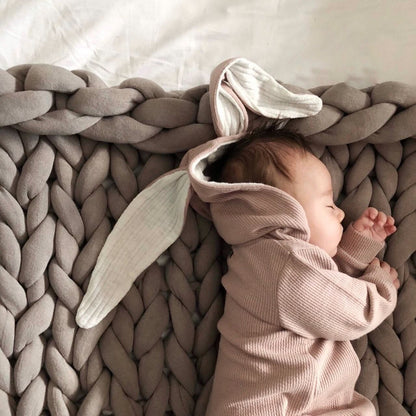 Baby Lala Bunny Hooded Jumpsuit - Pink kids outfit