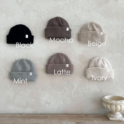 Baby Lala Ribbed Knit Beanie (0 - 5y) - 6 Colors kids outfit