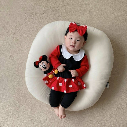 Baby Mickey/ Minnie Mouse Jumpsuit and Acc Set (3 - 12m) - 2 Colors kids outfit