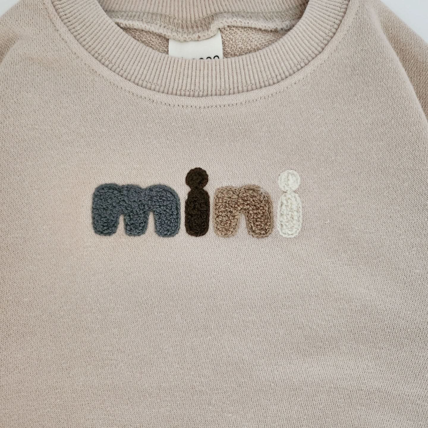 Baby Mini Sweatshirt Romper (0 - 18m) - Beige kids outfit