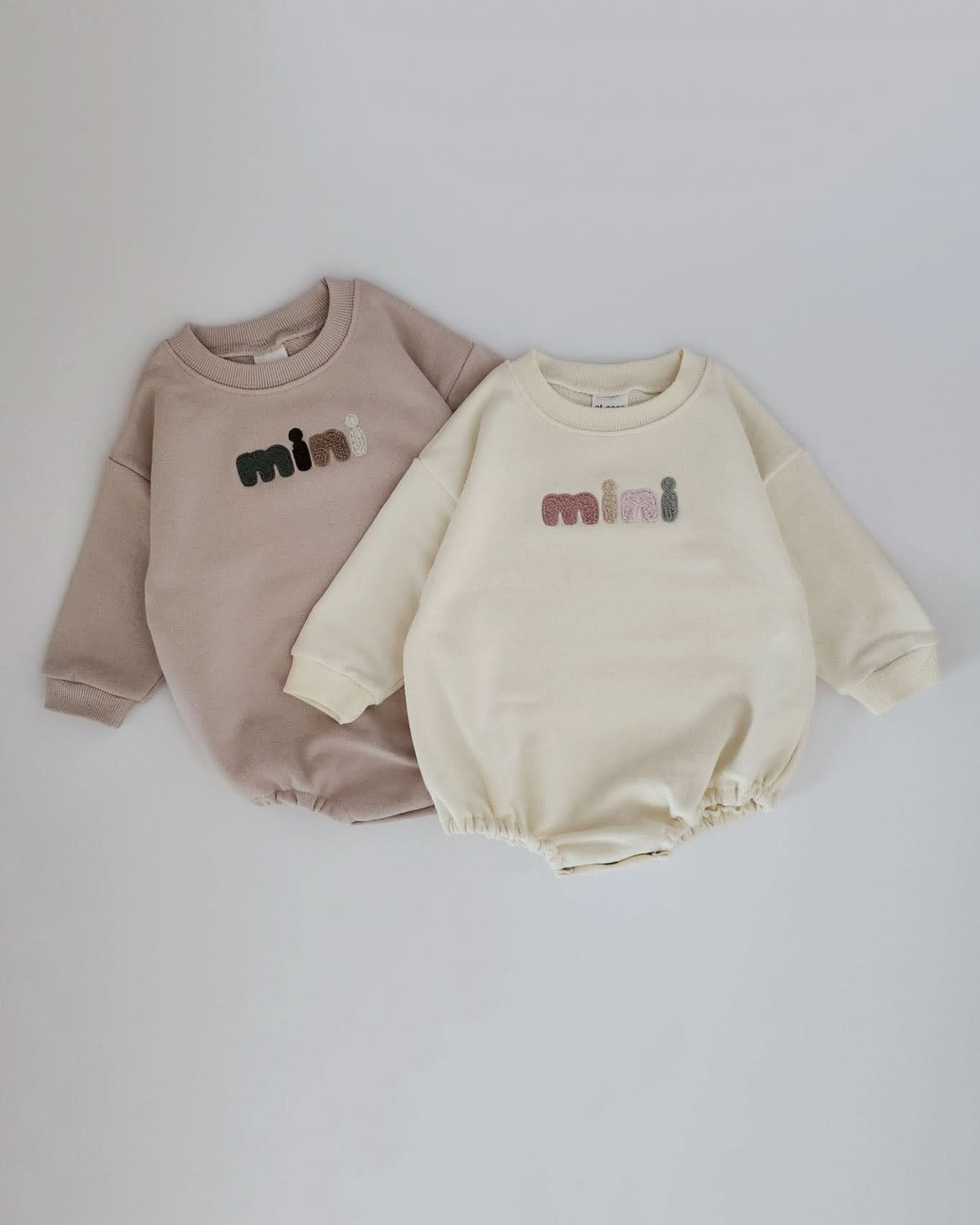 Baby Mini Sweatshirt Romper (0 - 18m) - Ivory kids outfit