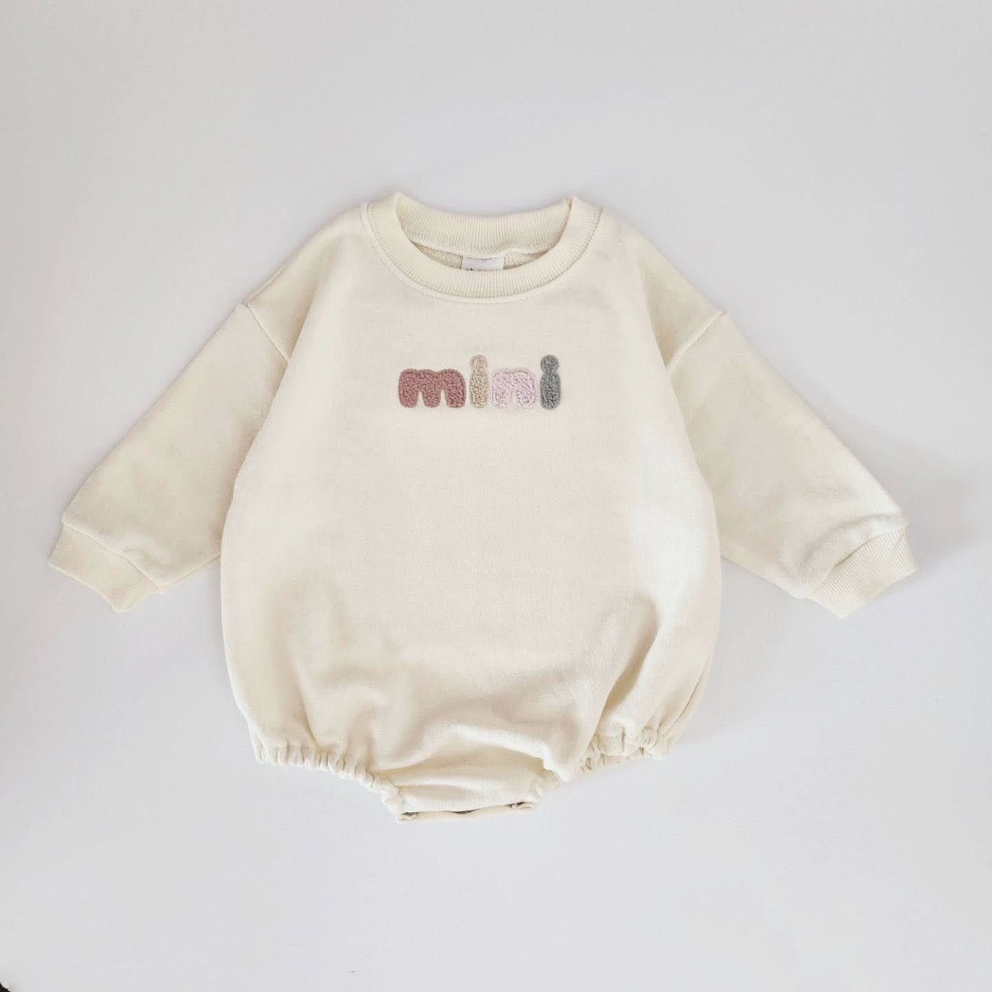 Baby Mini Sweatshirt Romper (0 - 18m) - Ivory kids outfit